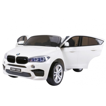 BMW X6M XXL dla 2 dzieci Biały SUV + Pilot + Ekoskóra